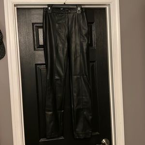 Zara leather pants, side zipper closure size small, new never worn